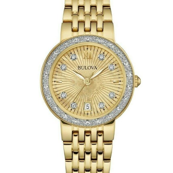 Bulova Diamond Date Watch w/ box